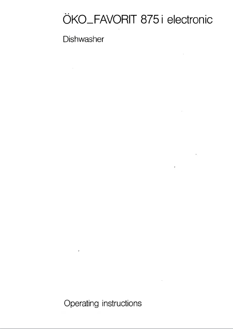 Image de la première page du manuel de l'appareil Favorit 875 I w 3D