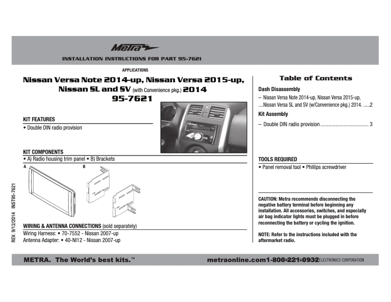 Image de la première page du manuel de l'appareil 95-7621