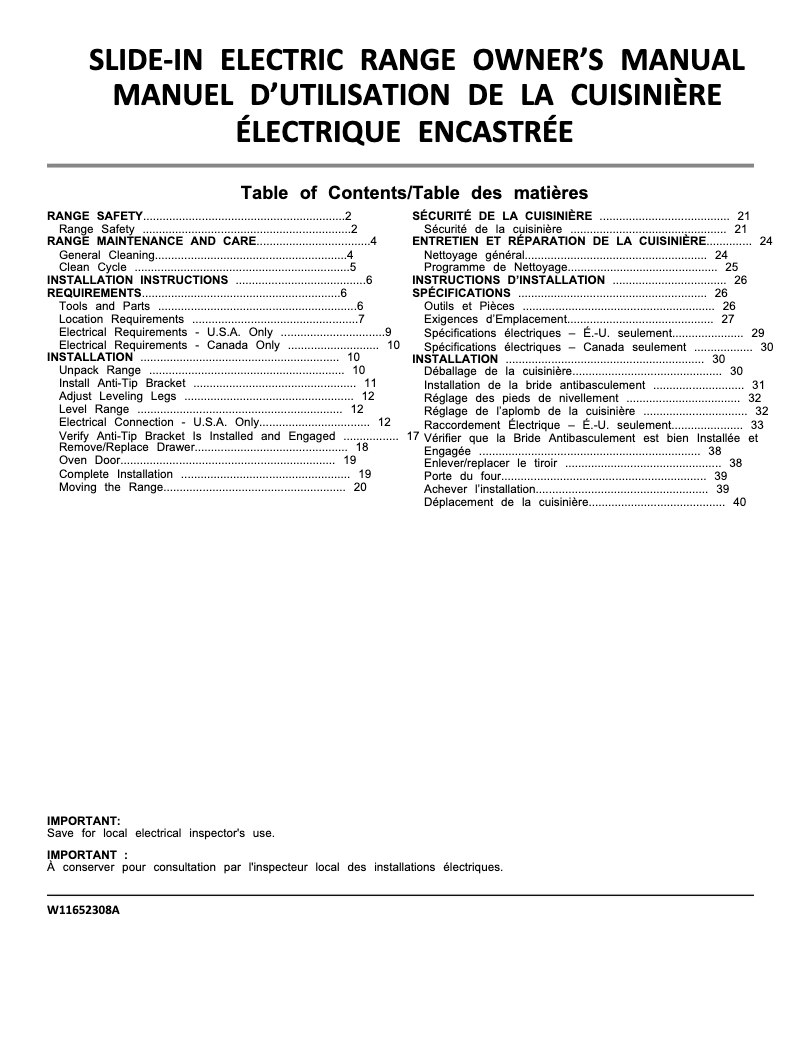Page 1 de la notice Manuel utilisateur Whirlpool WEE745H0LZ