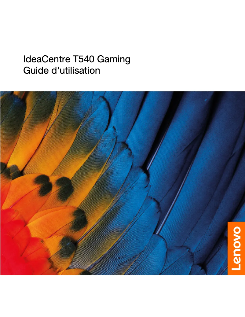 Page n°1 - Manuel utilisateur Lenovo IdeaCentre T540