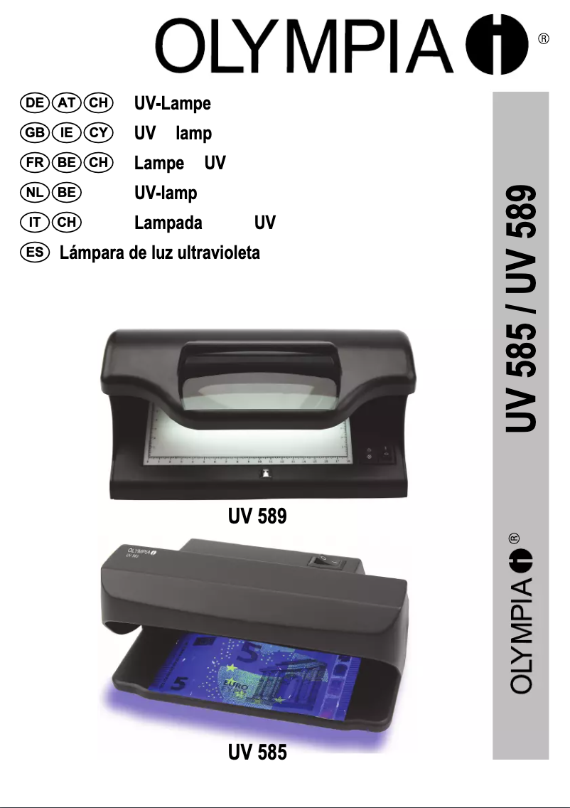 Image de la première page du manuel de l'appareil UV 585