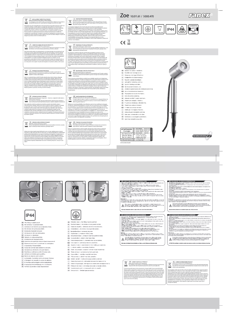 Image de la première page du manuel de l'appareil Zoe