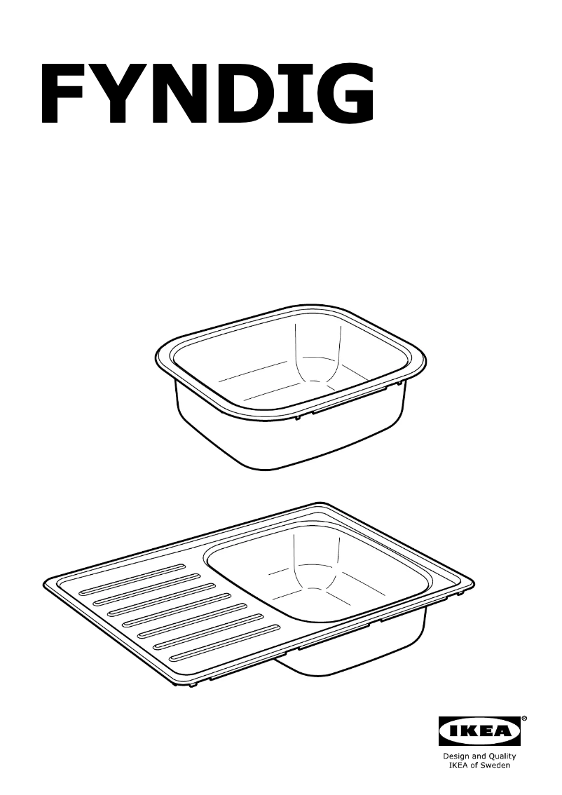 Página 1 del manual Instrucciones / montaje Ikea FYNDIG