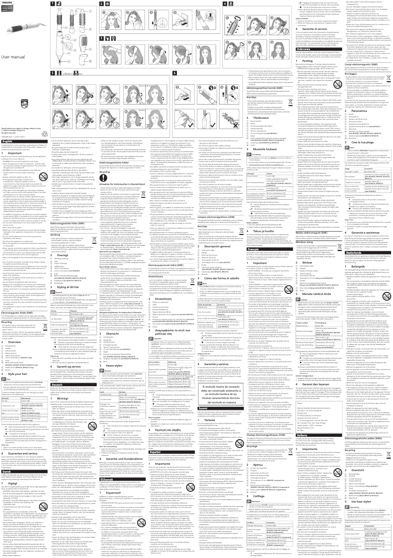 Page n°1 - Manuel utilisateur Philips BHA313