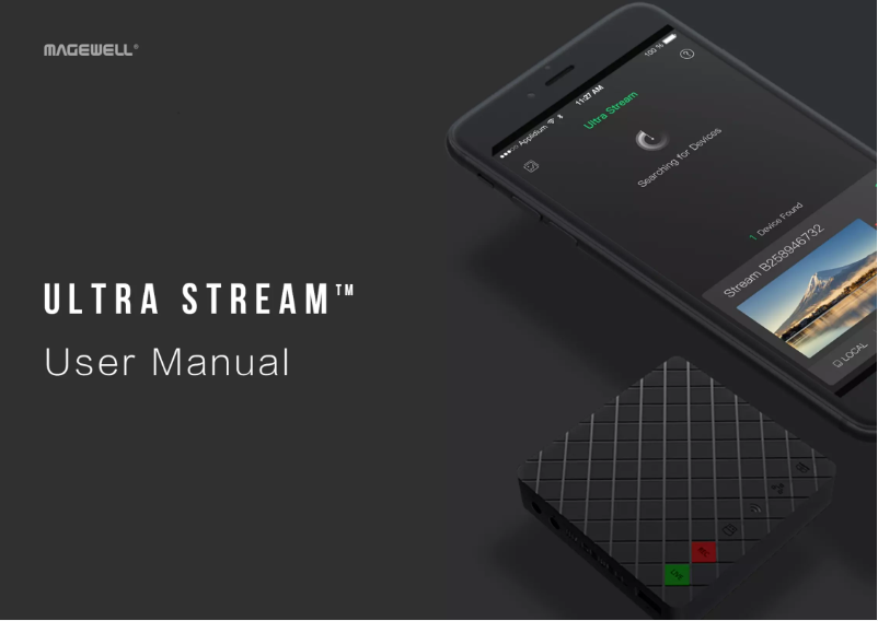 Image de la première page du manuel de l'appareil Ultra Stream SDI