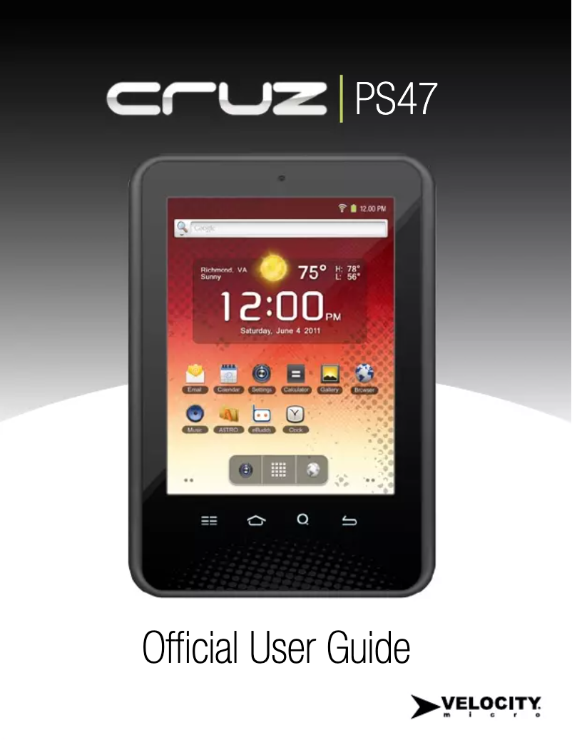 Image de la première page du manuel de l'appareil Cruz PS47