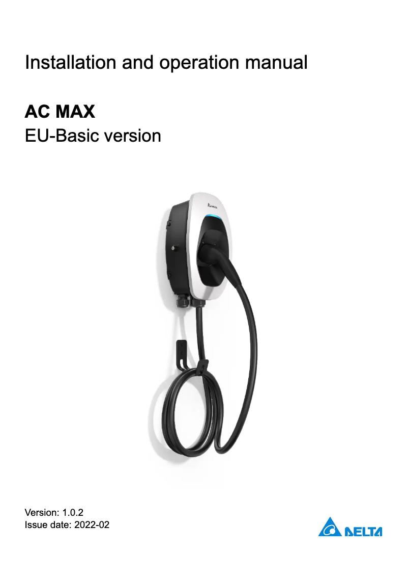 Image de la première page du manuel de l'appareil AC MAX Basic 22kW