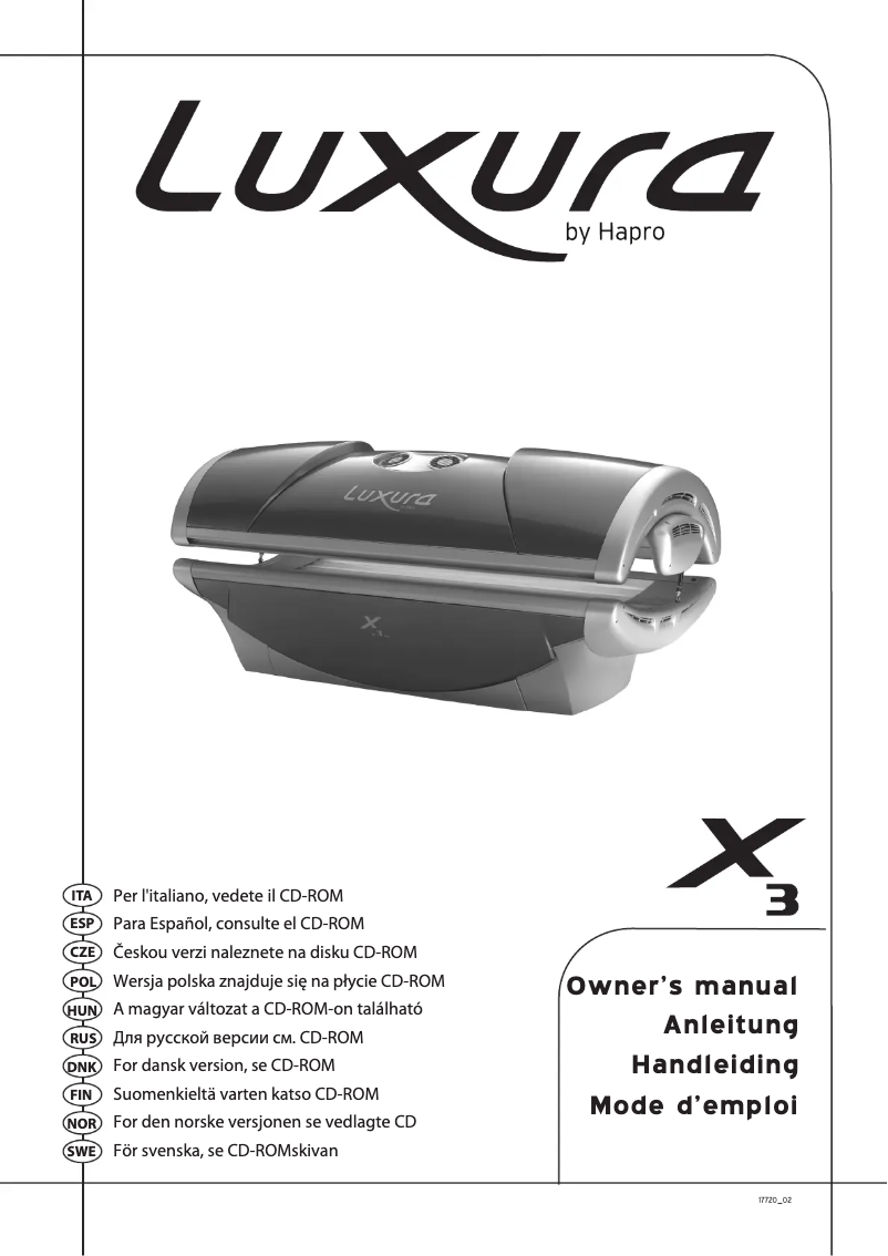 Image de la première page du manuel de l'appareil X3