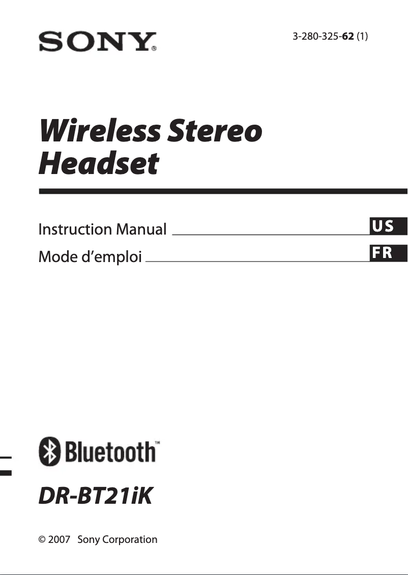 Página 1 del manual Manual de usuario Sony DR-BT21iK