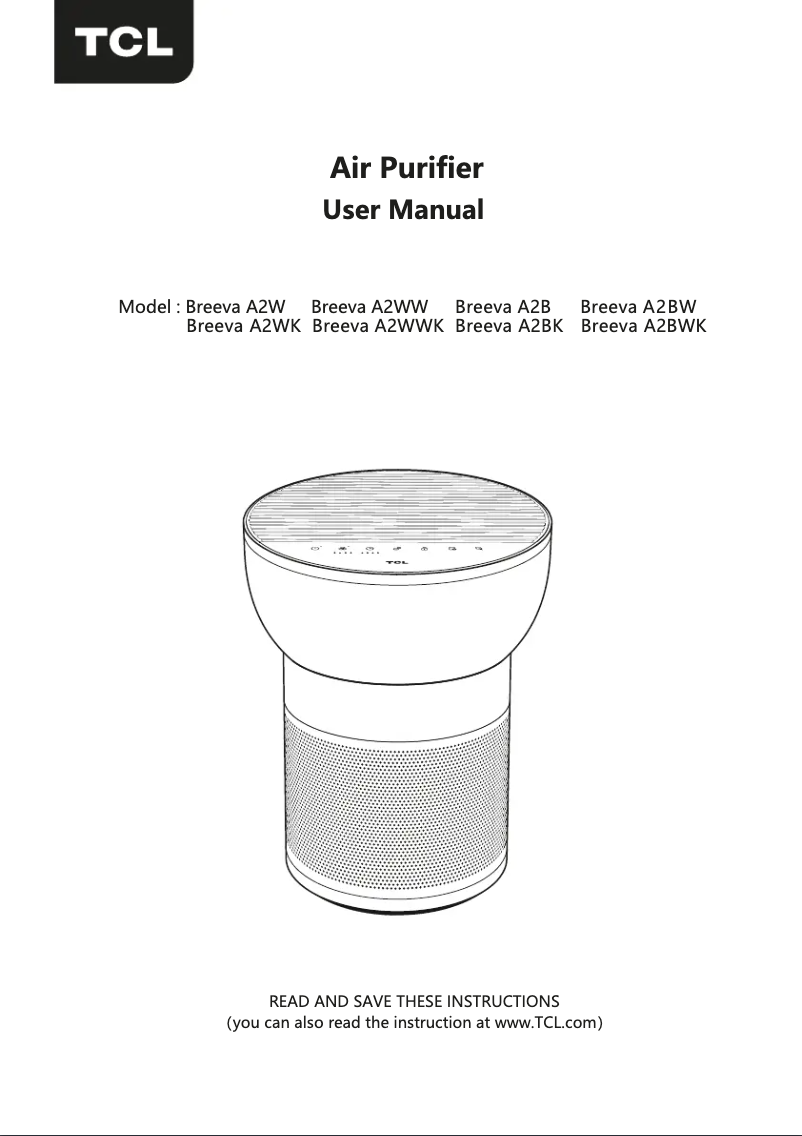 Page n°1 - Manuel utilisateur TCL Breeva A2W