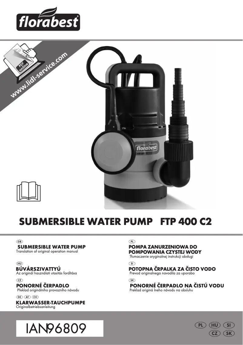 Page 1 de la notice Manuel utilisateur Florabest FTP 400 C2