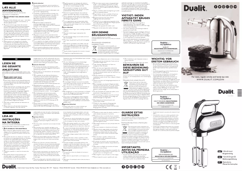 Page 1 de la notice Manuel utilisateur Dualit 89301