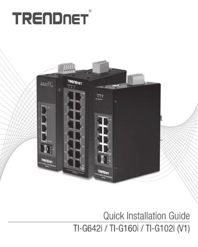 Page 1 de la notice Manuel utilisateur TRENDnet TI-G102i