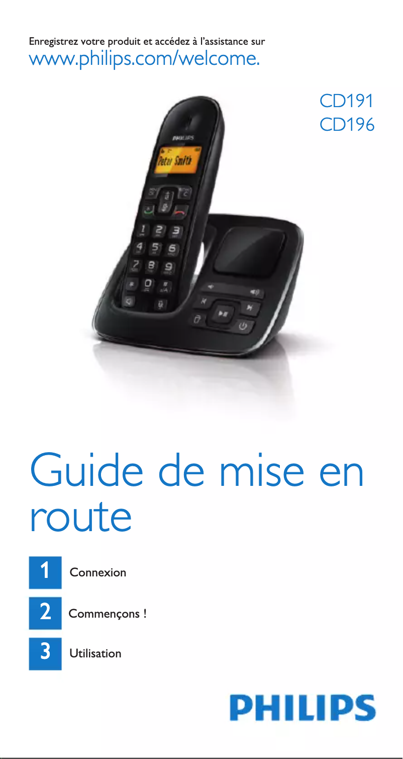 Página 1 del manual Guía de inicio rápido Philips BeNear CD1961B