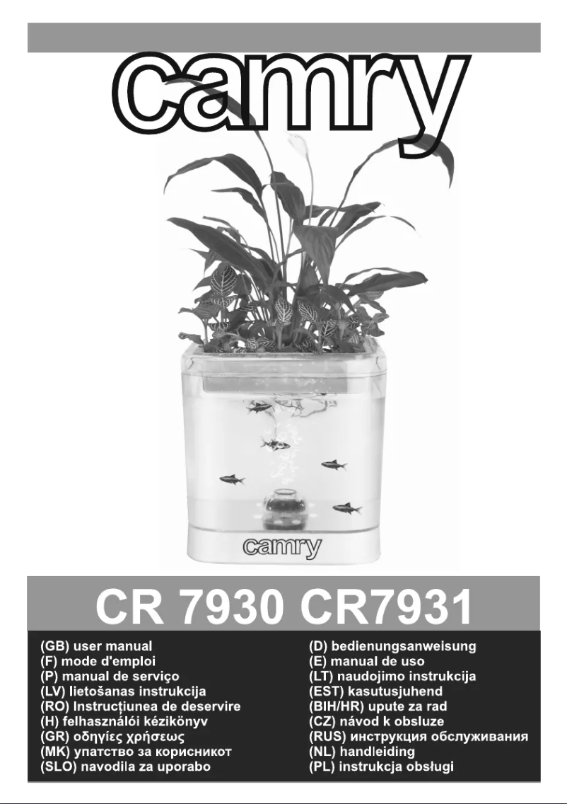 Page n°1 - Manuel utilisateur Camry CR 7930