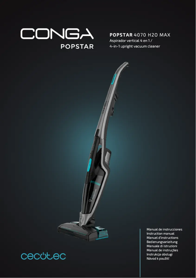 Page 1 de la notice Manuel utilisateur Cecotec Conga Popstar 4070 H2O Max