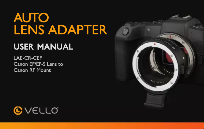 Page 1 de la notice Manuel utilisateur Vello LAE-CR-CEF