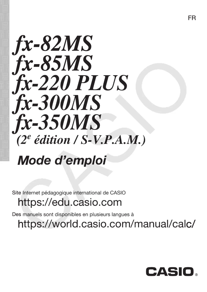Página 1 del manual Manual de usuario Casio FX-350MS