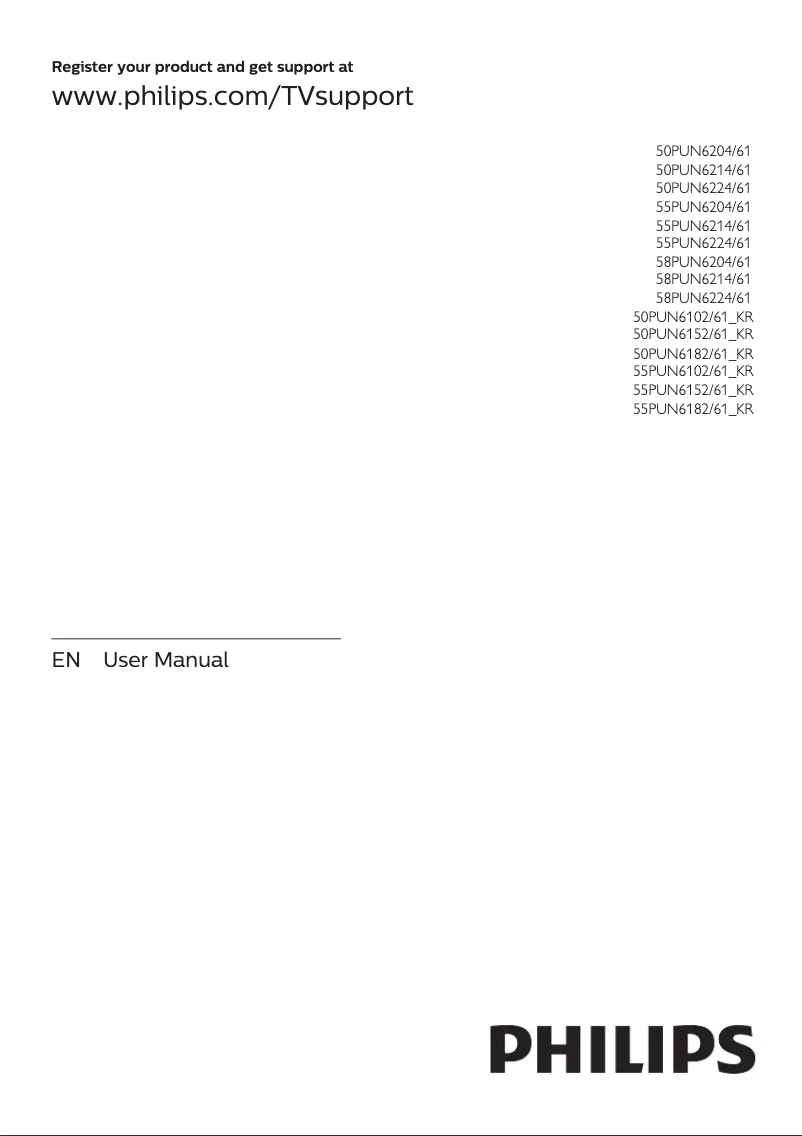 Page 1 of the manual User Manual Philips 6200 series 55PUN6204
