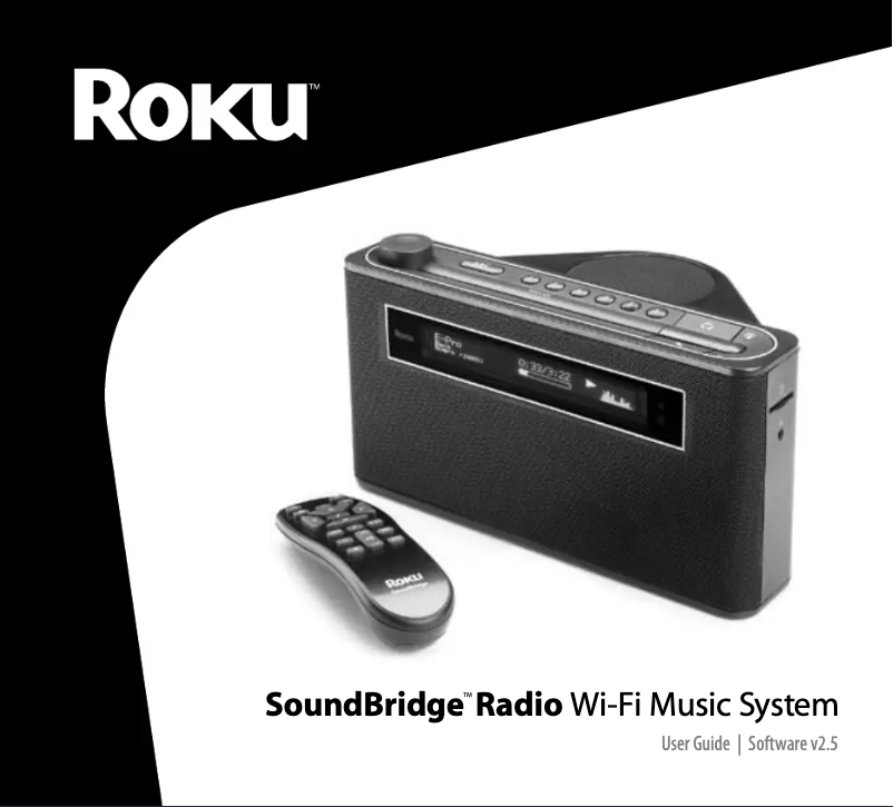 Page 1 de la notice Manuel utilisateur Roku SoundBridge Radio Wi-Fi