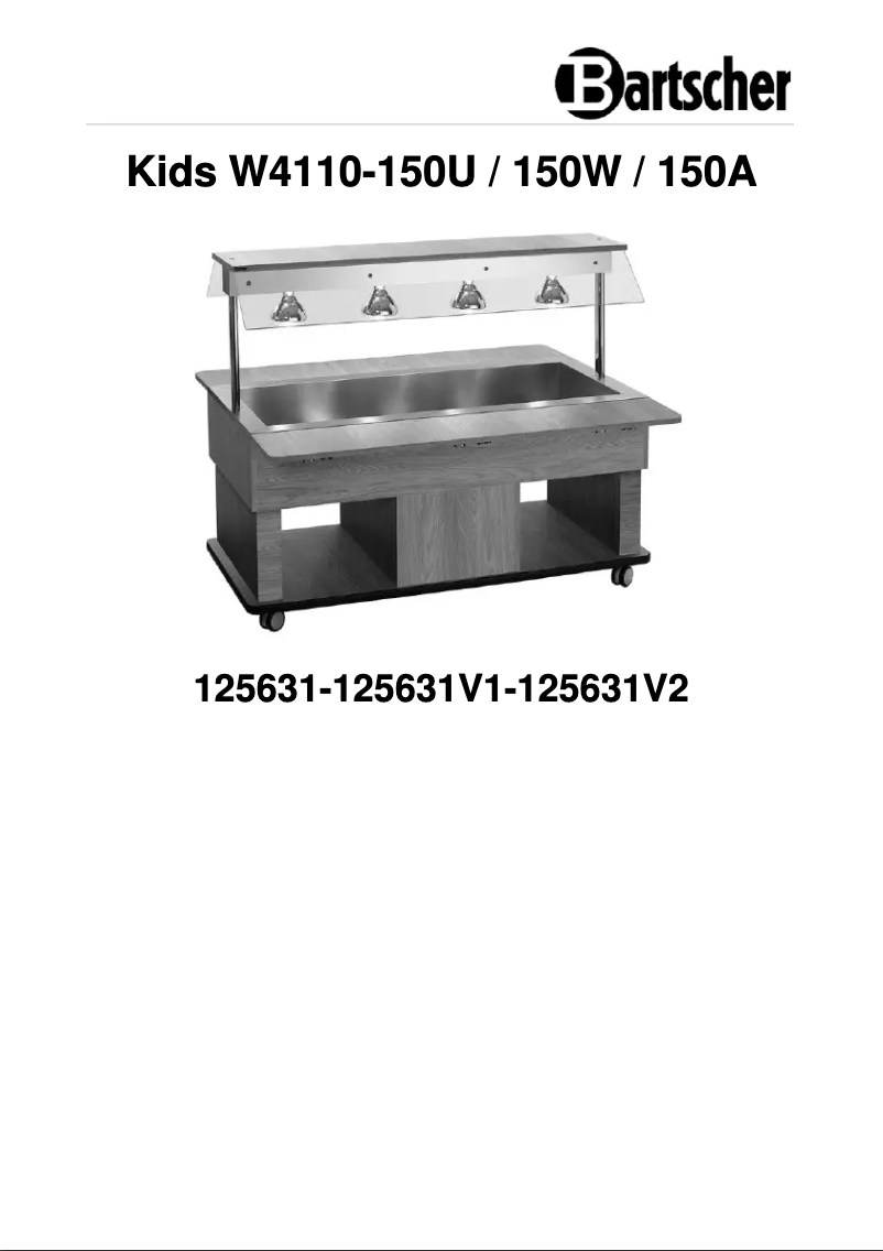 Page 1 de la notice Manuel utilisateur Bartscher W4110-150U