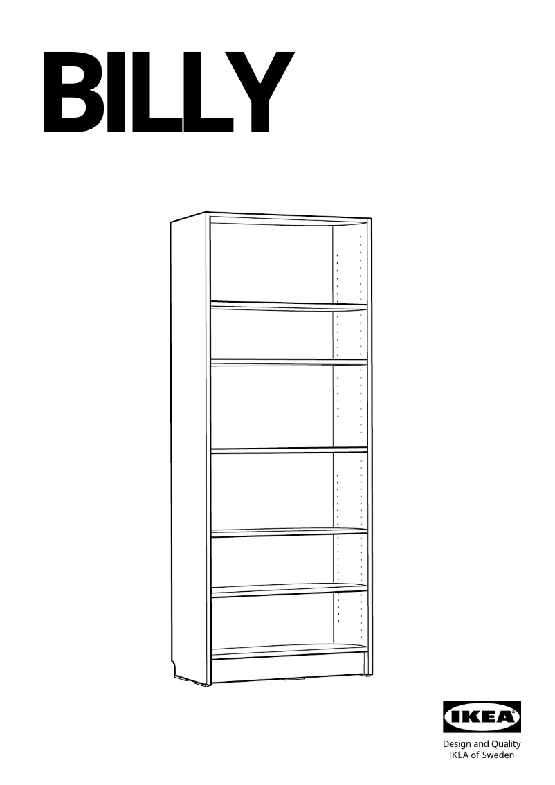 Page 1 de la notice Manuel utilisateur Ikea BILLY 604.927.83