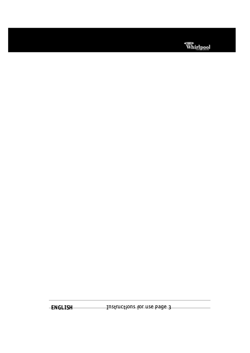 Página 1 del manual Manual de usuario Whirlpool AWM 1003