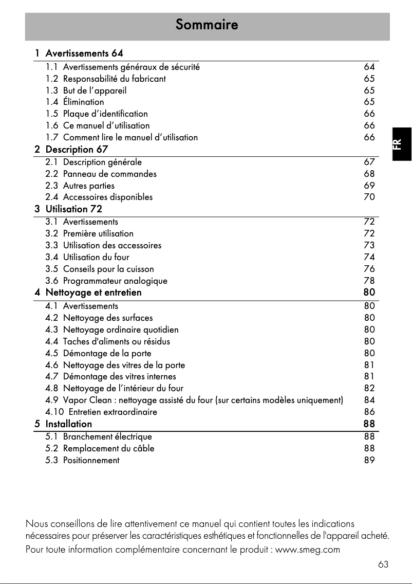 Image de la première page du manuel de l'appareil SF850AVO