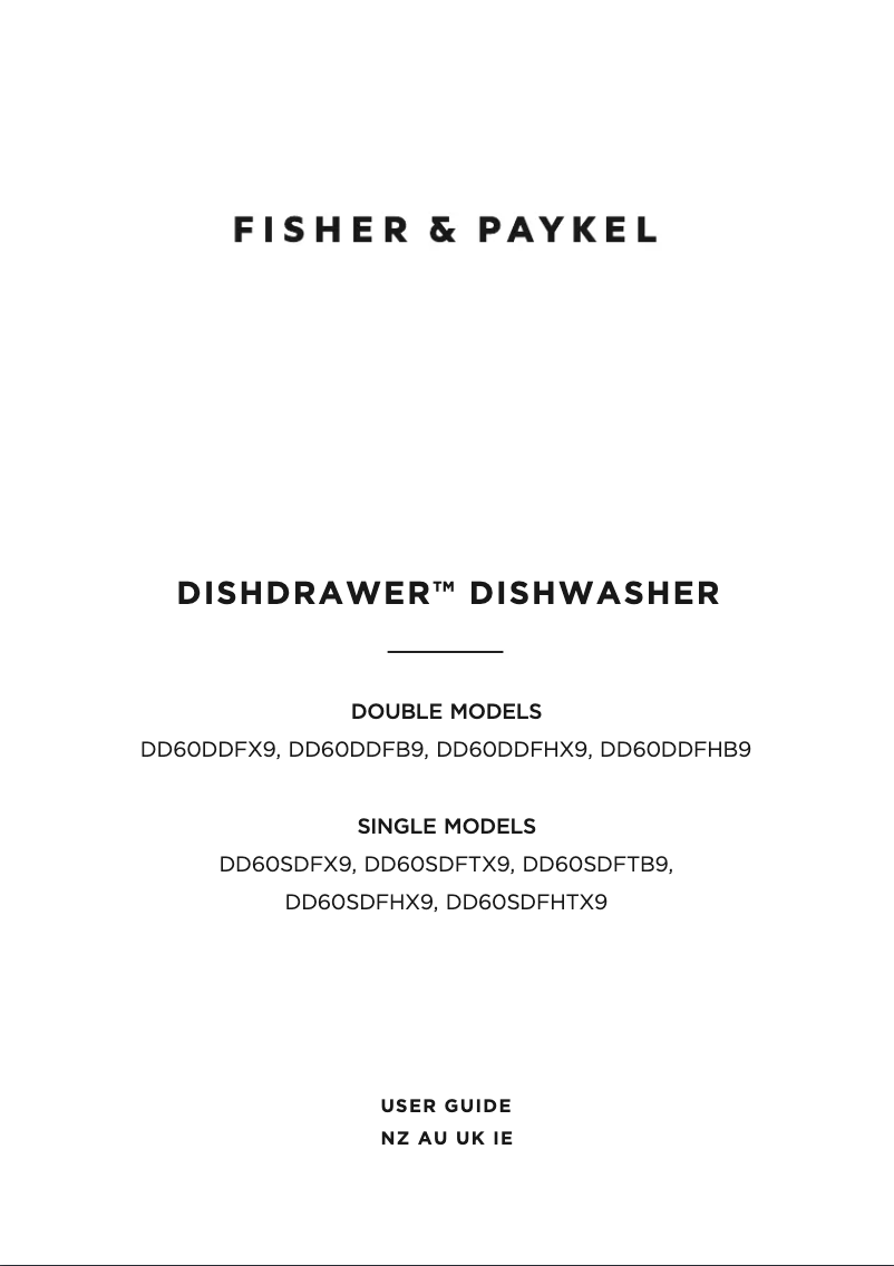 Page 1 de la notice Manuel utilisateur Fisher & Paykel DD60DDFHX9