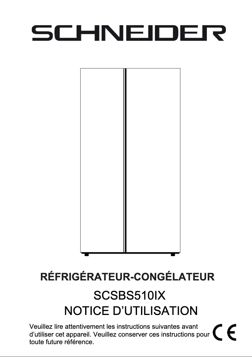Page 1 de la notice Manuel utilisateur Schneider SCSBS510IX