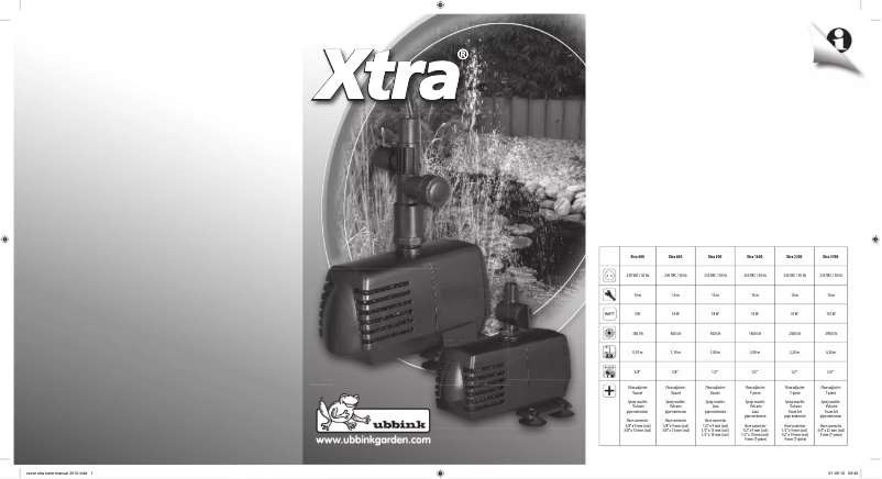 Page 1 de la notice Manuel utilisateur Ubbink Xtra