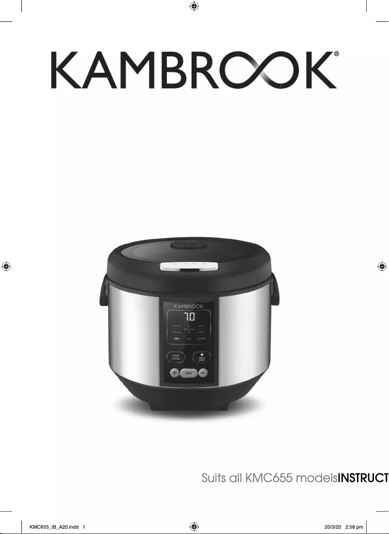 Page n°1 - Manuel utilisateur Kambrook Health Steam Plus KMC655