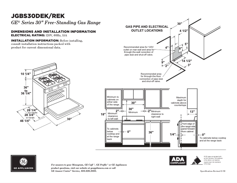 Image de la première page du manuel de l'appareil JGBS30RETSS