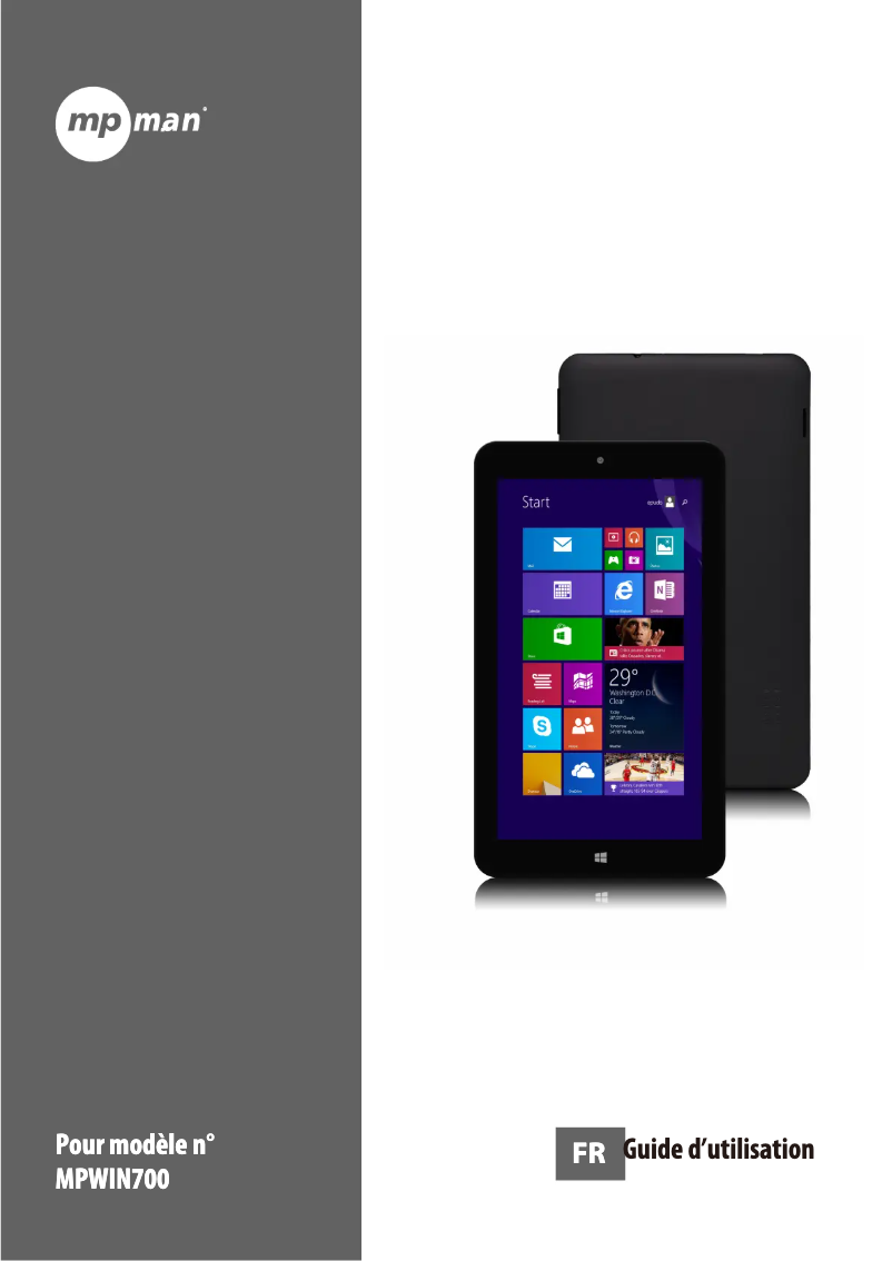 Page 1 de la notice Manuel utilisateur Mpman MPWIN700