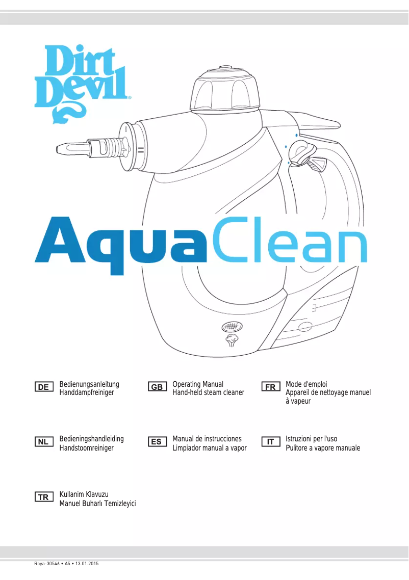 Page 1 de la notice Manuel utilisateur Dirt Devil Aqua Clean M317