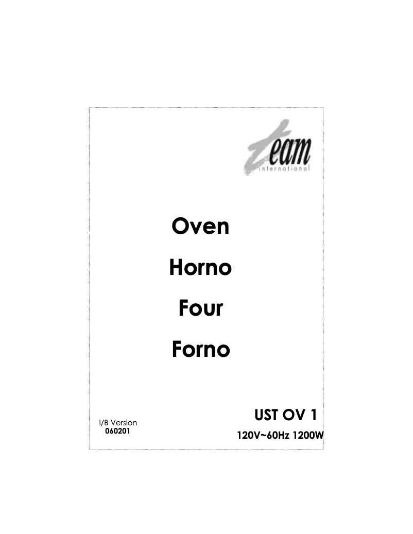 Página 1 del manual Manual de usuario Kalorik OV 1