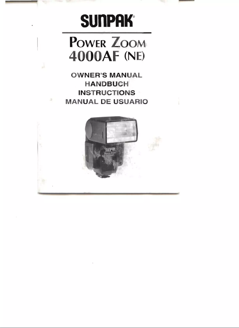 Page n°1 - Manuel utilisateur Sunpak Power Zoom 4000AF (NE)