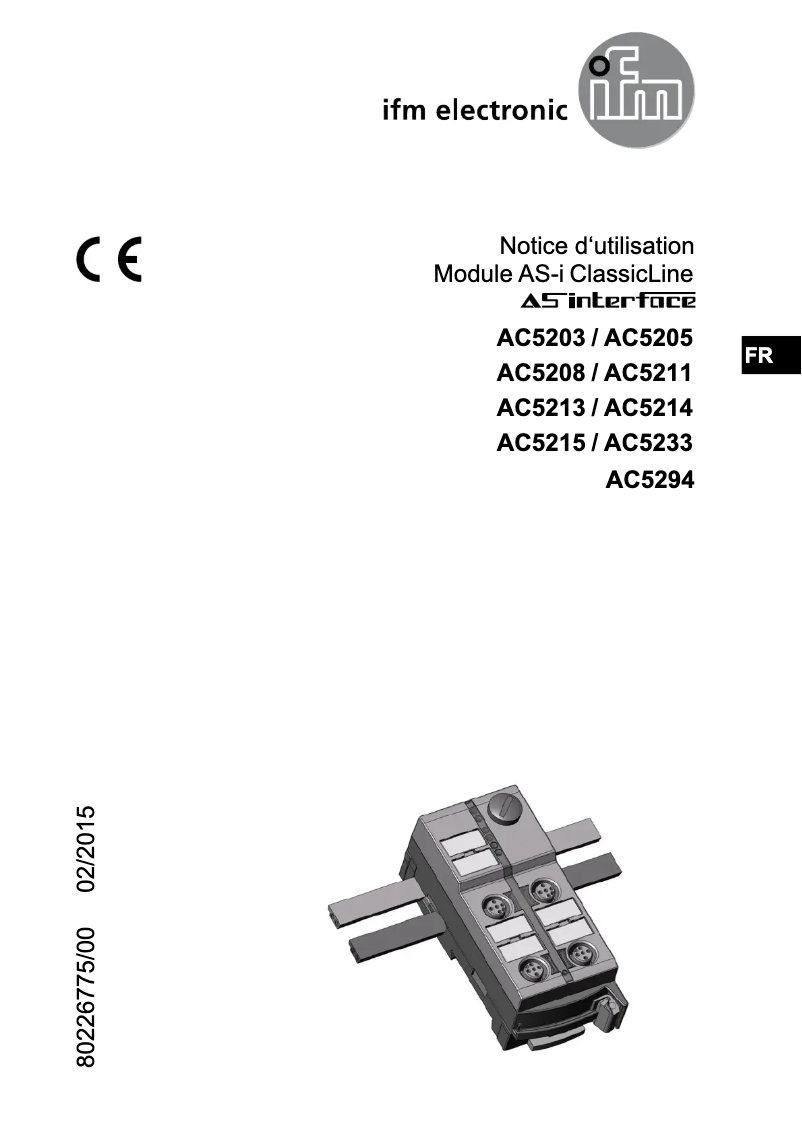 Page n°1 - Manuel utilisateur IFM AC5294