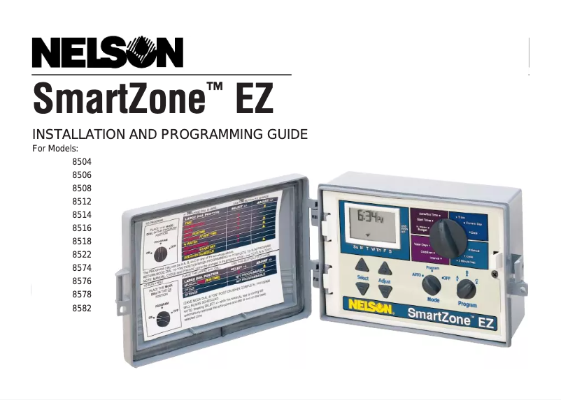 Page n°1 - Manuel utilisateur Nelson SmartZone EZ 8582