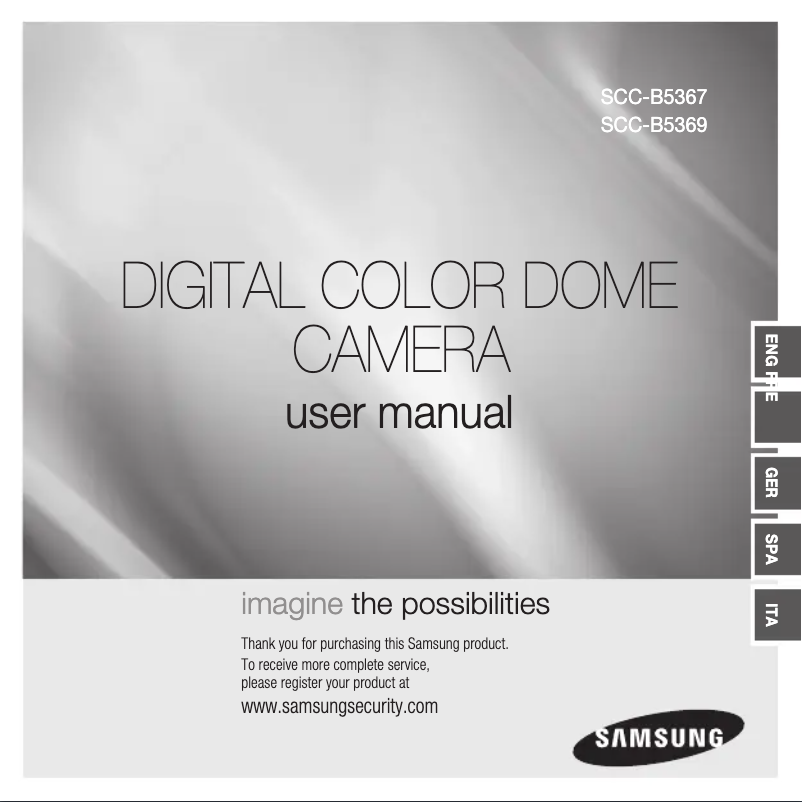 Page 1 de la notice Manuel utilisateur Samsung SCC-B5369P