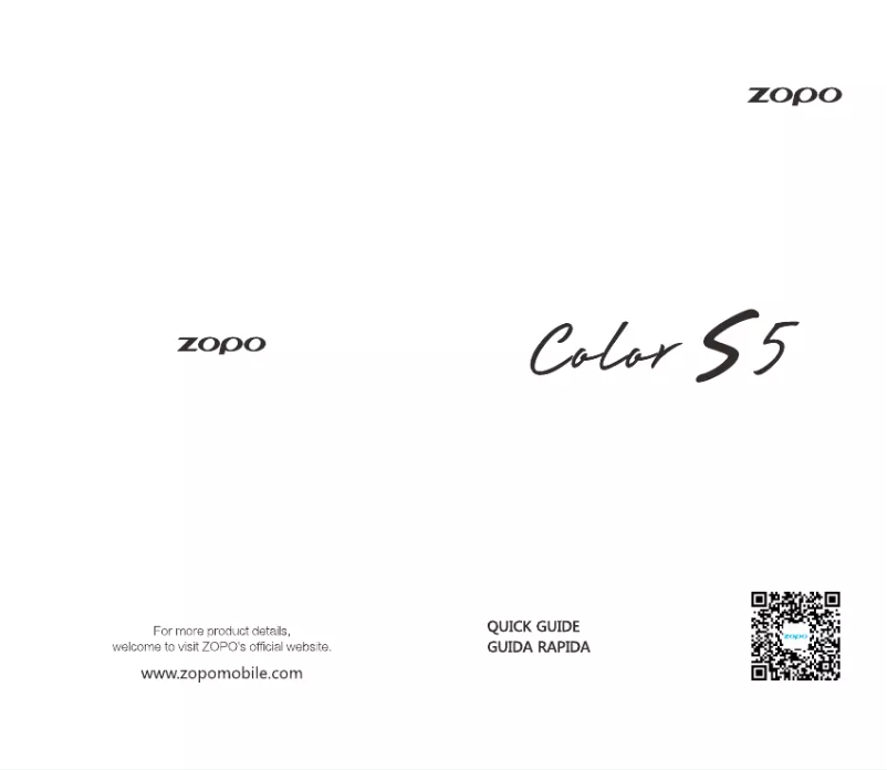 Page 1 de la notice Manuel utilisateur Zopo Color S5