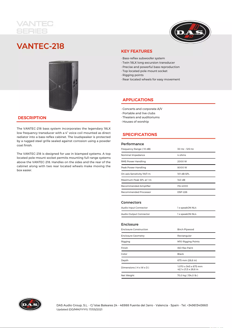 Image de la première page du manuel de l'appareil Vantec-218