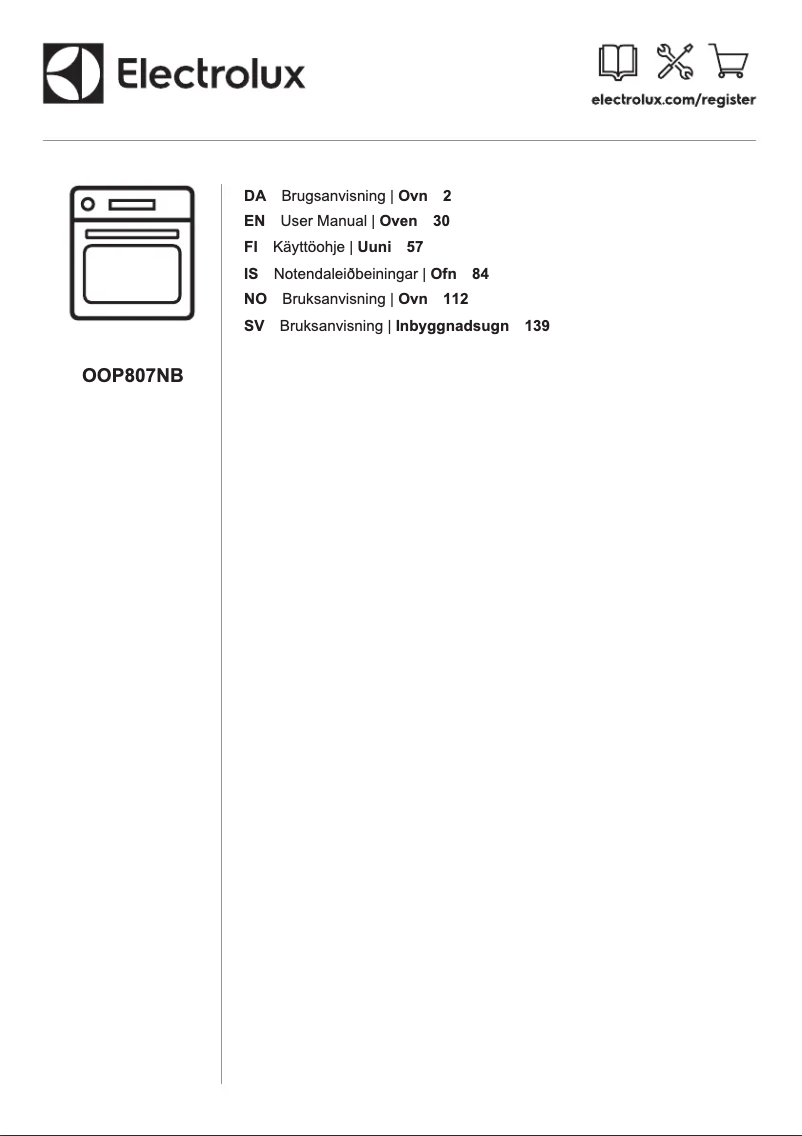 Image de la première page du manuel de l'appareil OOP807NB
