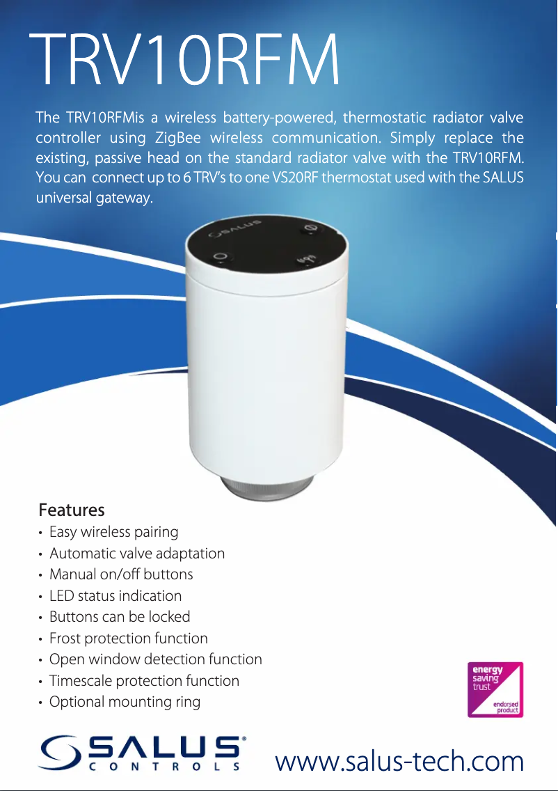 Image de la première page du manuel de l'appareil TRV10RFM