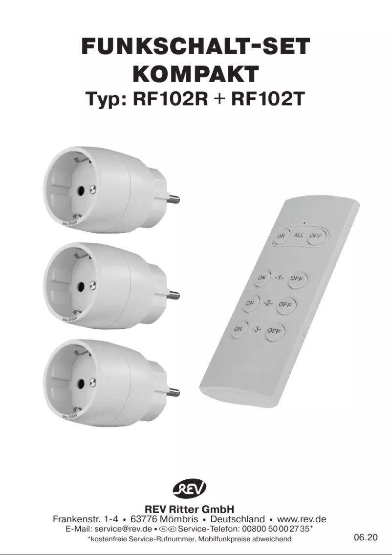 Image de la première page du manuel de l'appareil RF102T