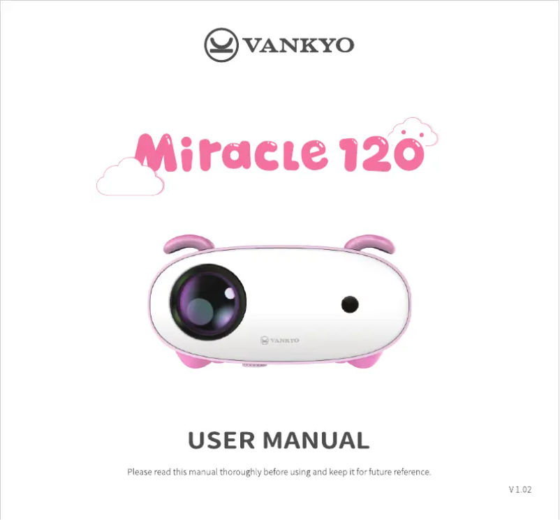 Page n°1 - Manuel utilisateur Vankyo Miracle 120