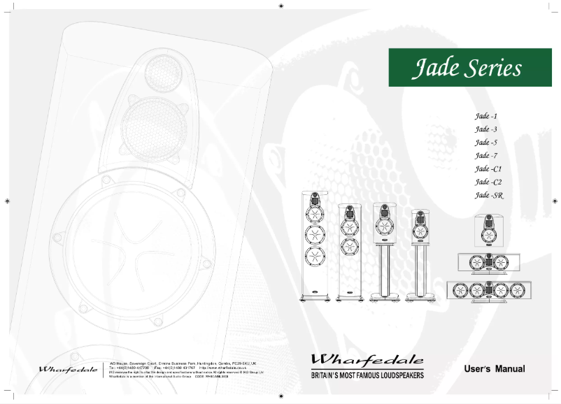 Page 1 de la notice Manuel utilisateur Wharfedale Jade 1