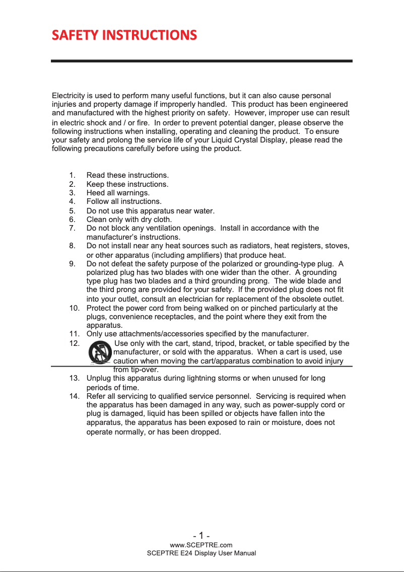 Image de la première page du manuel de l'appareil E248W-FPT