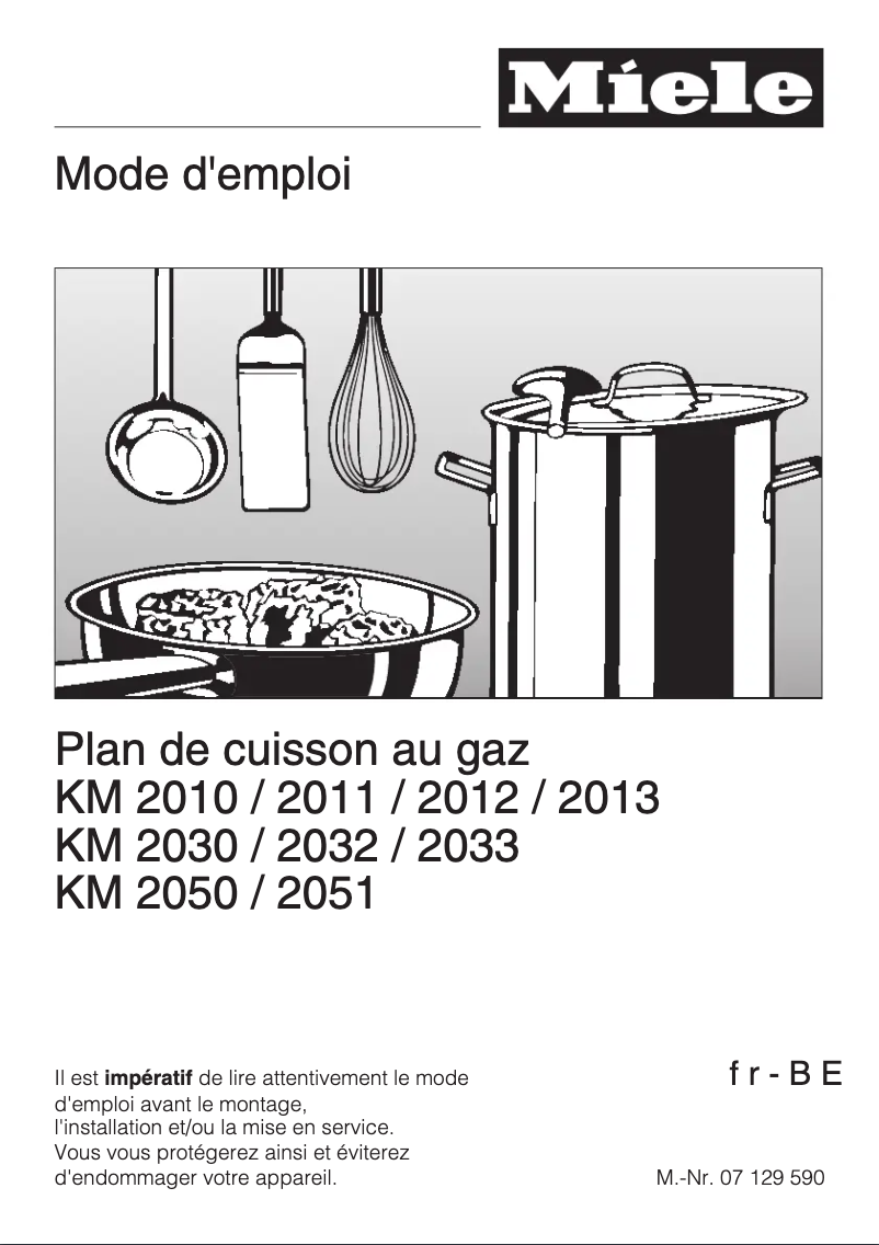 Image de la première page du manuel de l'appareil KM 2052
