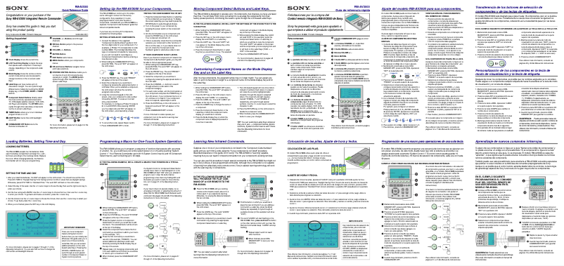 Image de la première page du manuel de l'appareil RM-AV3000